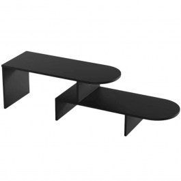 Coffee Tables Puzzle (Set 2Pcs) 552NOS2594 100x40x40/90x40x20cm Black BLACK