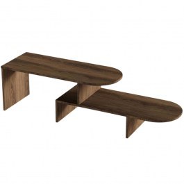 Coffee Tables Puzzle (Set 2Pcs) 552NOS2596 100x40x40/90x40x20cm Walnut WALNUT