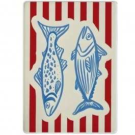 Tempered Glass Cutting Board Antibacterial 729BNT1203 30x40cm Multi-Blue Hermia MULTI-BLUE