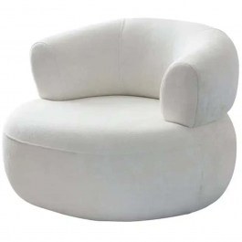 Armchair Roma Boucle 752EST1719 100x90x85cm White WHITE