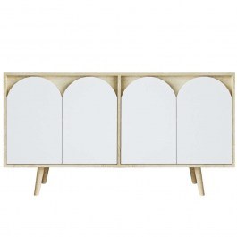 Μπουφές Venezia 469ORN1517 150x45x80cm Oak-White WHITE-OAK