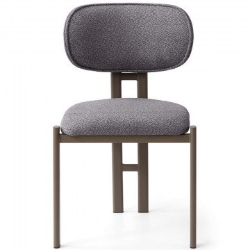Καρέκλα Muriz (Σετ 2Τμχ) 974NMB1970 43x47,5x83cm Dark Grey-Cappuccino