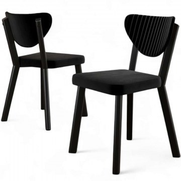 Καρέκλα Arfe Babyface (Σετ 4Τμχ) 240CHR1774 45x46x86cm Black