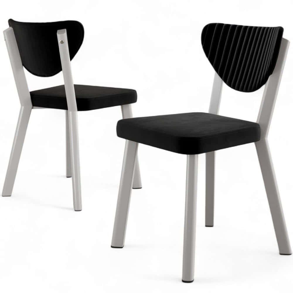 Καρέκλα Arfe Babyface (Σετ 4Τμχ) 240CHR1769 45x46x86cm Black-White