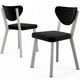 Καρέκλα Arfe Babyface (Σετ 4Τμχ) 240CHR1769 45x46x86cm Black-White BLACK-WHITE