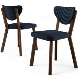 Καρέκλα Arfe Babyface (Σετ 4Τμχ) 240CHR1777 45x46x86cm Anthracite-Brown ANTHRACITE