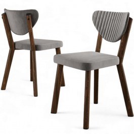 Καρέκλα Arfe Babyface (Σετ 4Τμχ) 240CHR1780 45x46x86cm Grey-Brown GREY