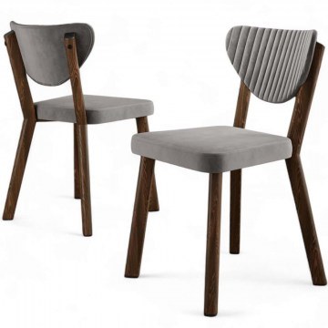 Chair Arfe Babyface (Set 4Pcs) 240CHR1780 45x46x86cm Grey-Brown