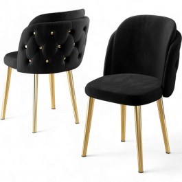 Chair Axle Babyface (Set 4Pcs) 240CHR1799 45x46x82cm Black-Gold BLACK
