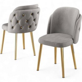 Chair Axle Babyface (Set 4Pcs) 240CHR1800 45x46x82cm Grey-Gold GREY