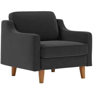 Πολυθρόνα Αδιάβροχη Robin 918CMF1111 90x87x84cm Night Grey-Walnut