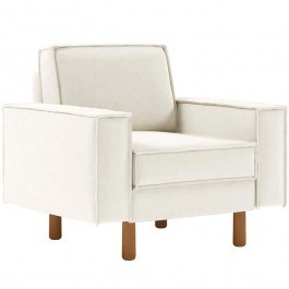 Πολυθρόνα Αδιάβροχη Sparrow 918CMF1182 108x87x89cm Milk White-Walnut WHITE