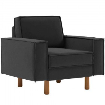 Πολυθρόνα Αδιάβροχη Sparrow 918CMF1191 108x87x89cm Night Grey-Walnut