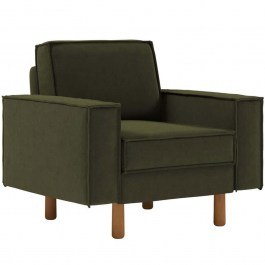 Πολυθρόνα Αδιάβροχη Sparrow 918CMF1188 108x87x89cm Oil Green-Walnut GREEN