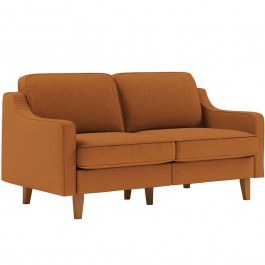 Καναπές Διθέσιος Robin 918CMF1137 155x87x84cm Caramel-Walnut CARAMEL