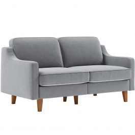 Καναπές Διθέσιος Robin 918CMF1141 155x87x84cm Fog Grey-Walnut GREY