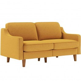 Καναπές Διθέσιος Robin 918CMF1136 155x87x84cm Mustard-Walnut MUSTARD