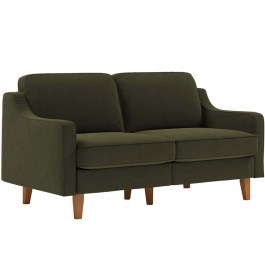 Καναπές Διθέσιος Robin 918CMF1140 155x87x84cm Oil Green-Walnut GREEN
