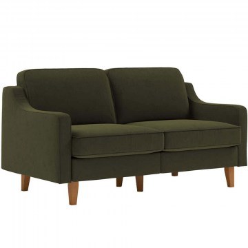 Two-Seater Sofa Robin 918CMF1140 155x87x84cm Oil Green-Walnut