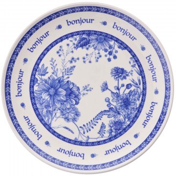 Πιάτο Γλυκού Bonjour (Σετ 6Τμχ) 471PST1142 19,3x19,3x2cm White-Blue Hermia
