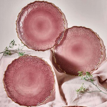 Dessert Plate Goblen (Set 6Pcs) 337GLZ1110 21cm Damson Hermia
