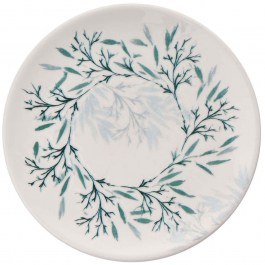 Πιάτο Γλυκού Leaf (Σετ 6Τμχ) 471PST1127 19,3x19,3x2cm Green-White Hermia GREEN-WHITE