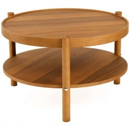 Coffee Table Monza 643MRL1102 D80x48cm Walnut WALNUT