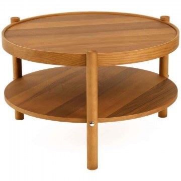 Coffee Table Monza 643MRL1102 D80x48cm Walnut