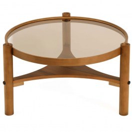 Coffee Table Clover 643MRL1112 100x100x46cm Walnut WALNUT