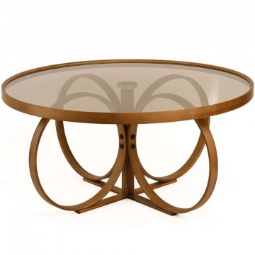 Τραπέζι Σαλονιού Tokyo 643MRL1114 100x100x47cm Walnut