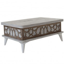 Extendable Coffee Table Ada 331KVN1136 90x60x38cm Antique White WHITE