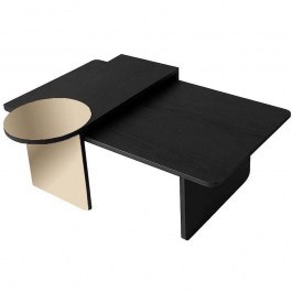 Coffee Tables Luna (Set 2Pcs) 552NOS2588 105x60x35/82x33x40cm Bronze-Black BLACK