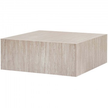 Coffee Table Prizma 467NRD1102 90x90x35cm Travertine Beige