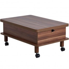 Extendable Coffee Table With Wheels Dy Adt 331KVN1115 90x60x40cm Walnut WALNUT