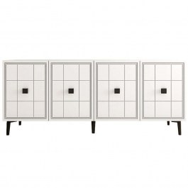 Μπουφές Yuka 555CHM1322 150x32x75cm White WHITE