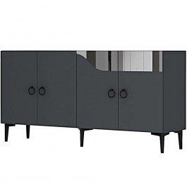 Μπουφές Gama 555CHM1337 150x32x75cm Anthracite-Silver ANTHRACITE
