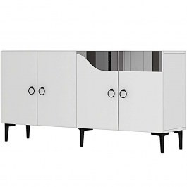 Μπουφές Gama 555CHM1339 150x32x75cm White-Silver WHITE