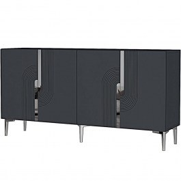 Μπουφές Meyra 555CHM1346 150x32x75cm Anthracite-Silver ANTHRACITE