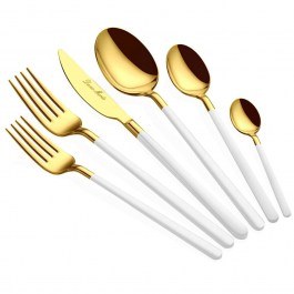 Cutlery Allegra (Set 36Pcs) 645DRM1225 Gold-White Hermia GOLD-WHITE