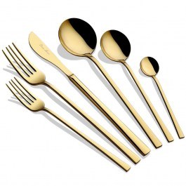 Μαχαιροπίρουνα Ella Titanium (Σετ 36Τμχ) 645DRM1239 Gold Hermia GOLD