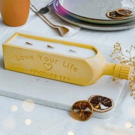 Scented Candle Ers 648CRS1102 25x6,5cm Yellow Aberto Design YELLOW