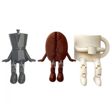 Table Decoratives Coffee Corner (Set 3Pcs) 727FRN1106 8cm Multi Aberto Design
