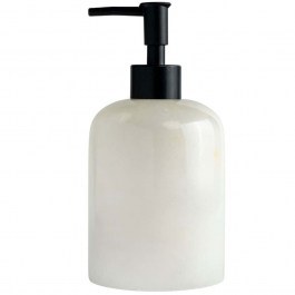 Δοχείο Κρεμοσάπουνου Bianco Marble 371CTF1410 9x9x18,5cm White-Black Aberto Design WHITE-BLACK