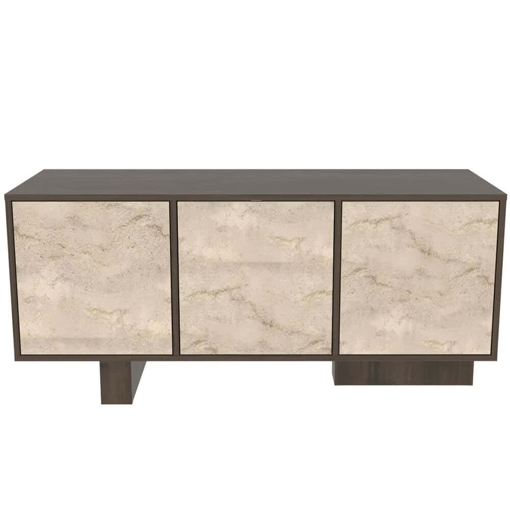 Μπουφές Monaco 875ZNA3520 150x45x51,5cm Walnut-Travertine Beige