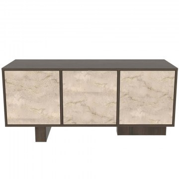 Buffet Monaco 875ZNA3520 150x45x51,5cm Walnut-Travertine Beige