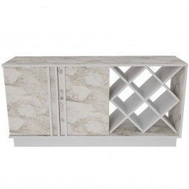 Μπουφές Luna 875ZNA3517 148x40x70cm Marble Effect White WHITE