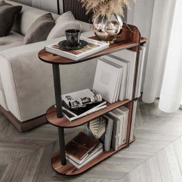 Side Table Kaiteki 282PTR1577 24x8x82cm Walnut WALNUT