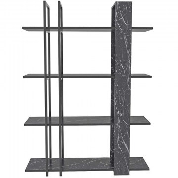 Ραφιέρα Δαπέδου Onno 875ZNA3670 120x31x160cm Marble Effect Black
