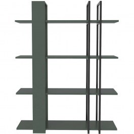 Floor Shelf Onno 875ZNA3671 120x31x160cm Green-Black GREEN