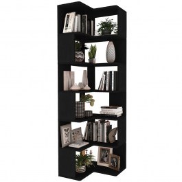 Bookcase 120PLT1503 55x27,5x192cm Black BLACK